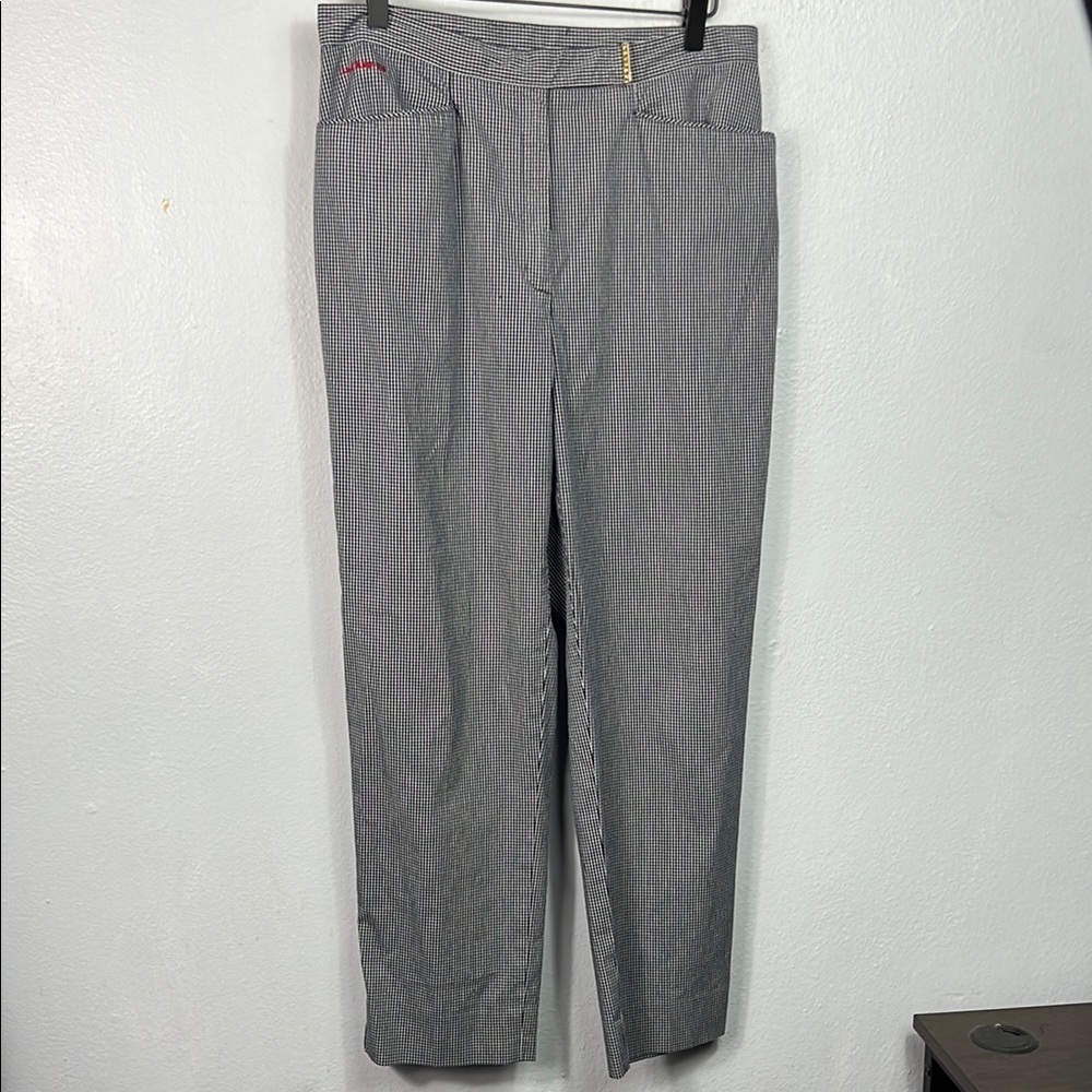 Ralph Lauren Jeans Co Blue & White Check Flat Front Crop Pants 10